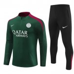 Paris Saint-Germain Training Sweatshirts Viertelreißverschluss 2024-25 Grüne